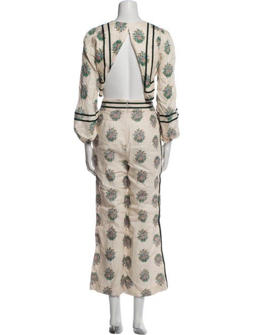 Zimmermann Linen Floral Print Pant Set