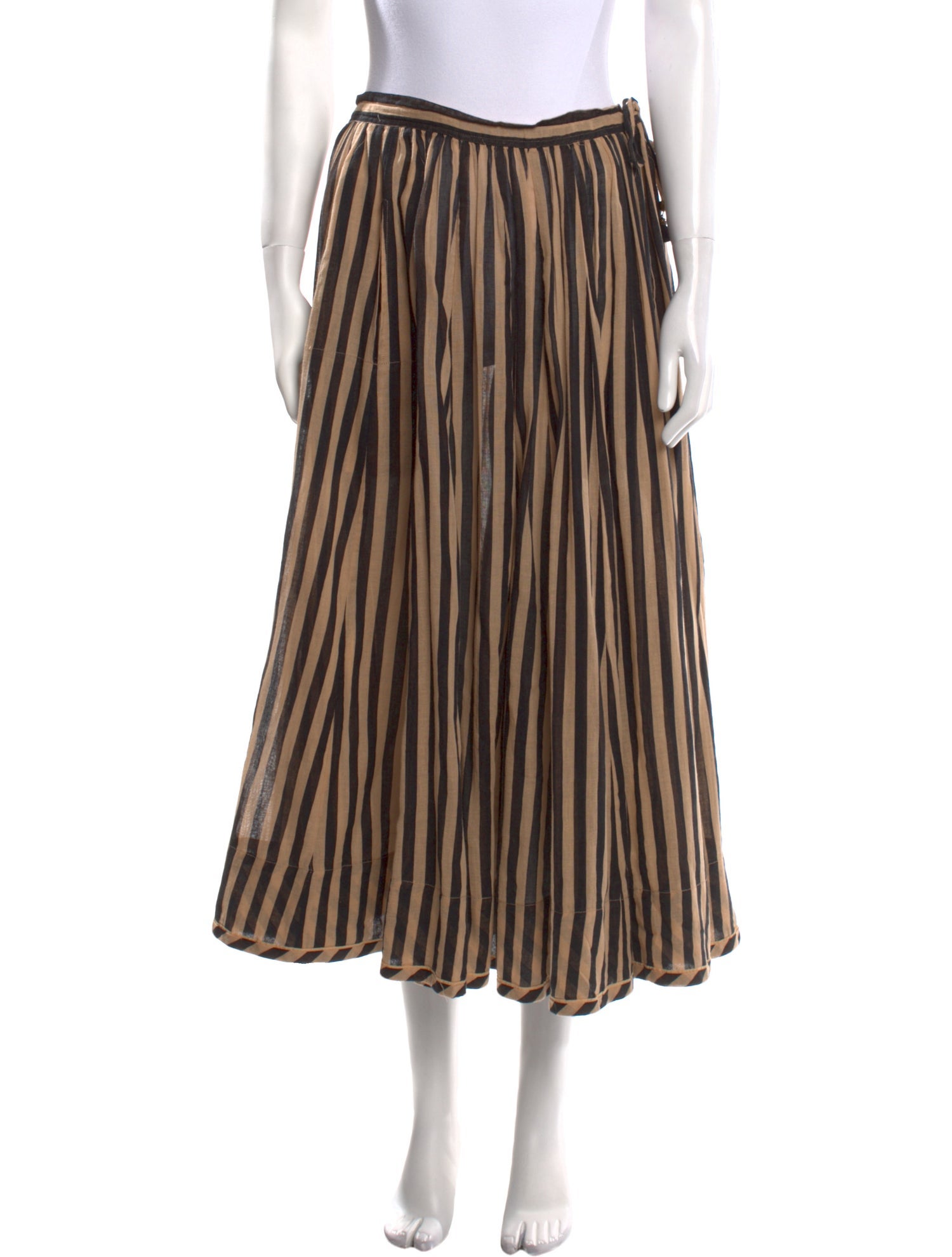 Zimmermann Striped Midi Length Skirt