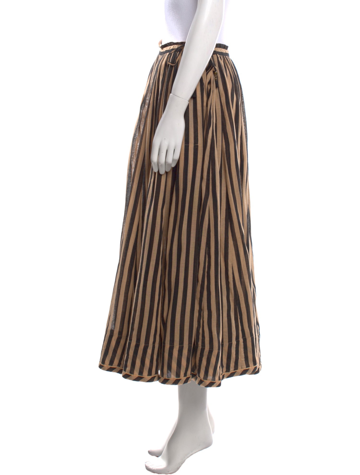 Zimmermann Striped Midi Length Skirt