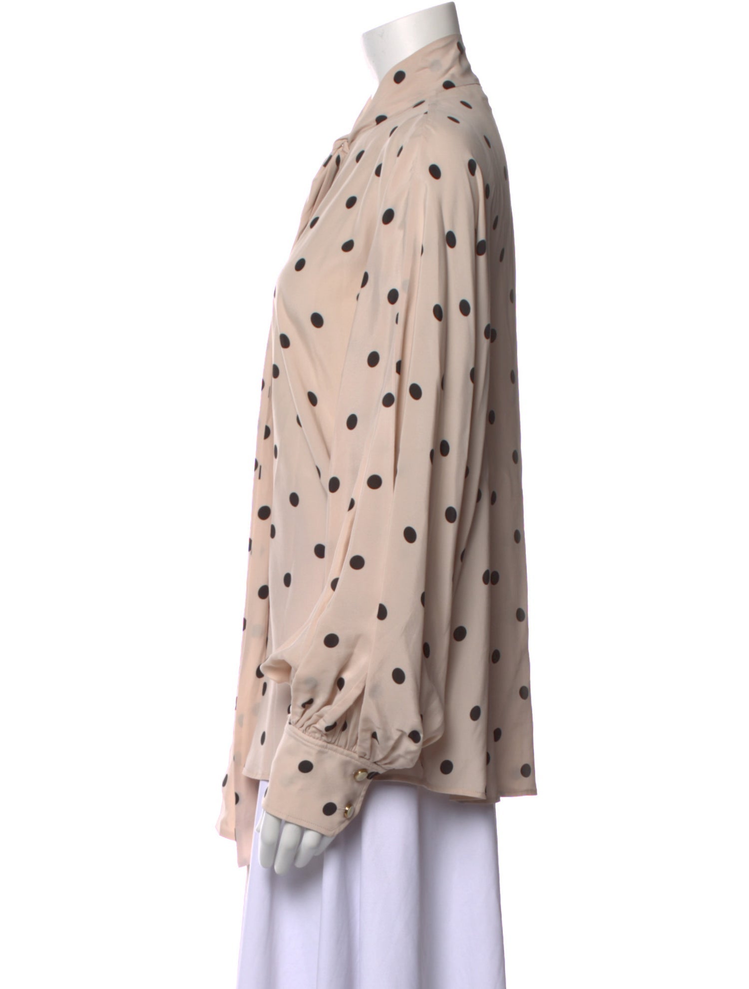 Zimmermann Polka Dot Print Long Sleeve Button-Up Top