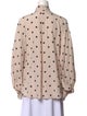 Zimmermann Polka Dot Print Long Sleeve Button-Up Top