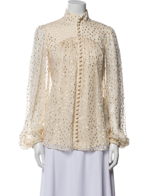 Zimmermann Silk Printed Button-Up Top