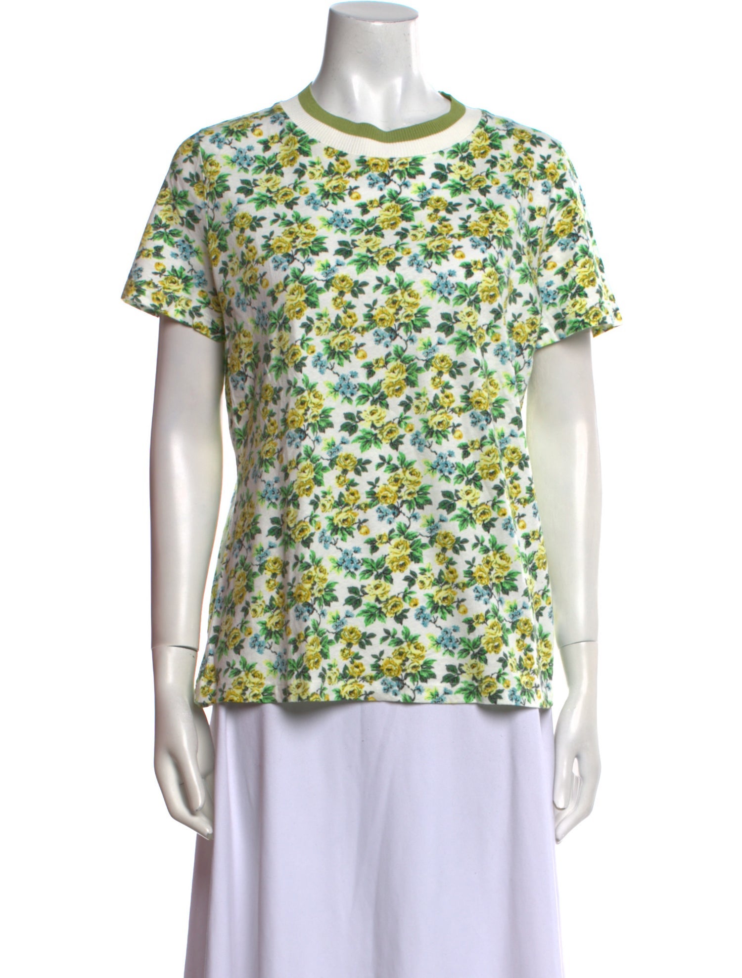 Zimmermann Linen Floral Print T-Shirt