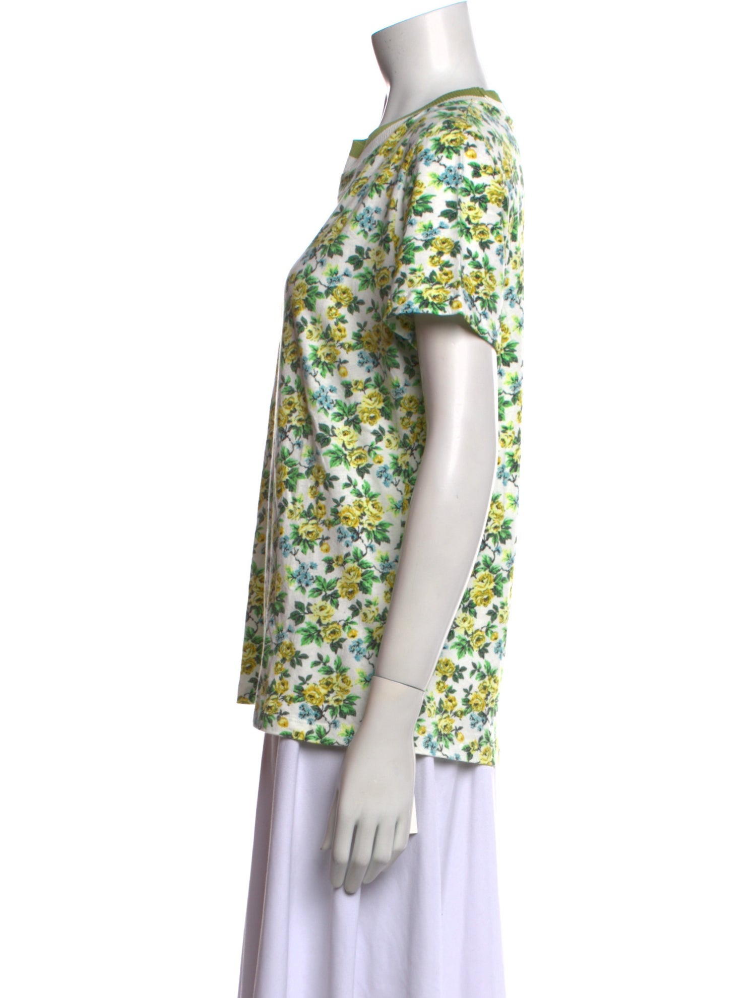 Zimmermann Linen Floral Print T-Shirt