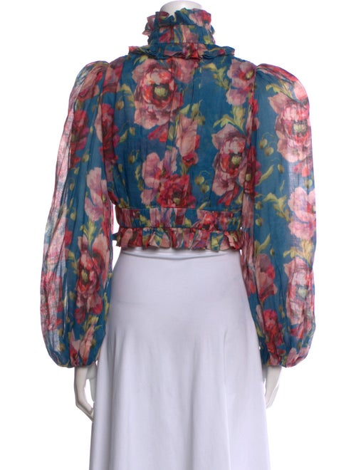 Zimmermann Floral Print V-Neck Crop Top