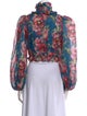 Zimmermann Floral Print V-Neck Crop Top