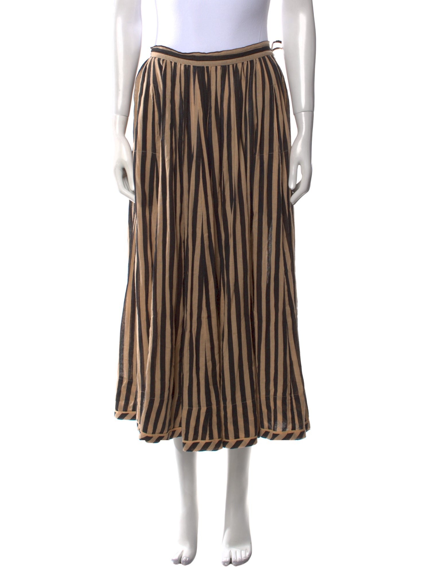Zimmermann Striped Midi Length Skirt