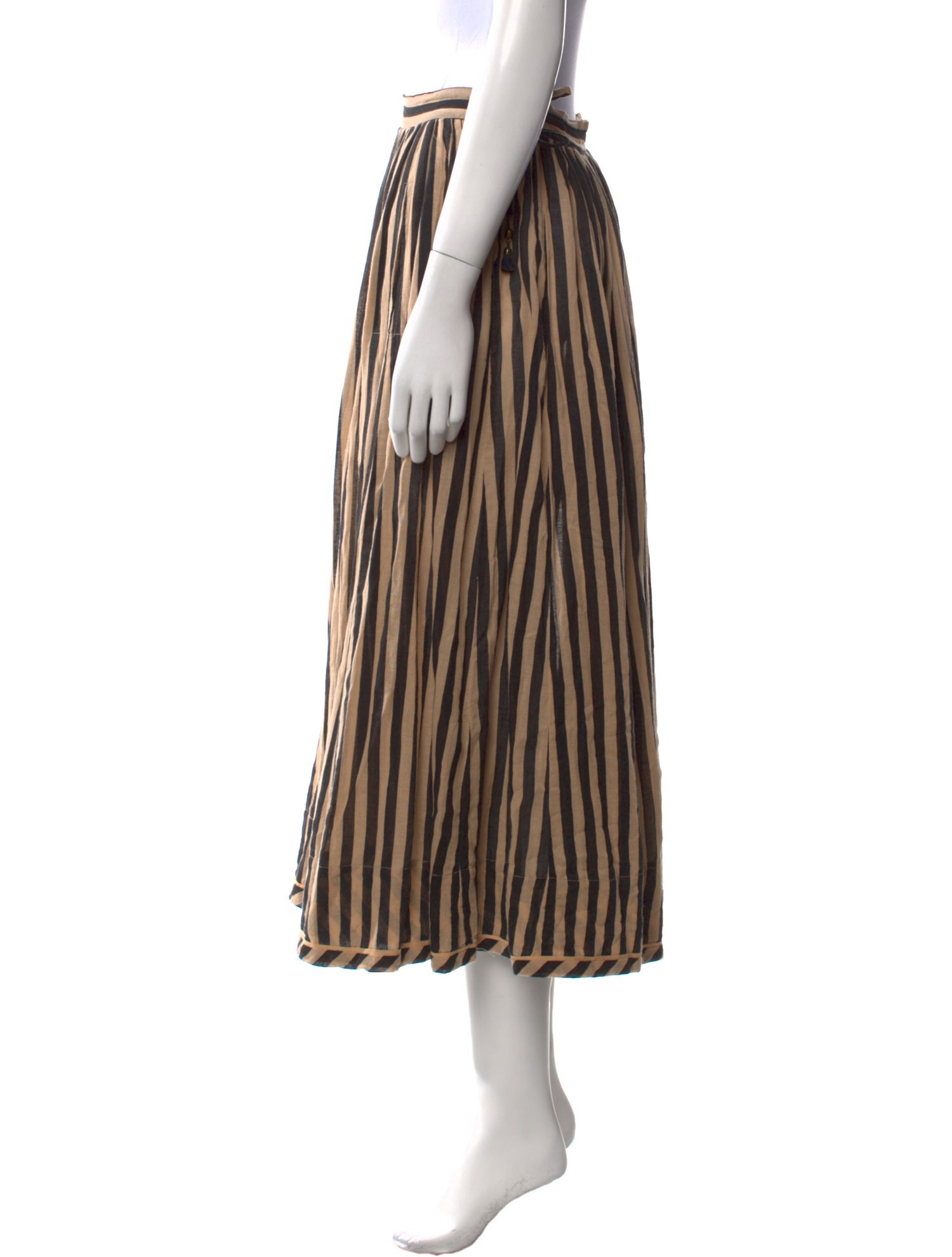 Zimmermann Striped Midi Length Skirt