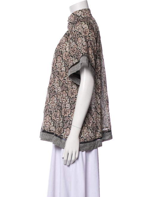 Zimmermann Printed Mock Neck Blouse