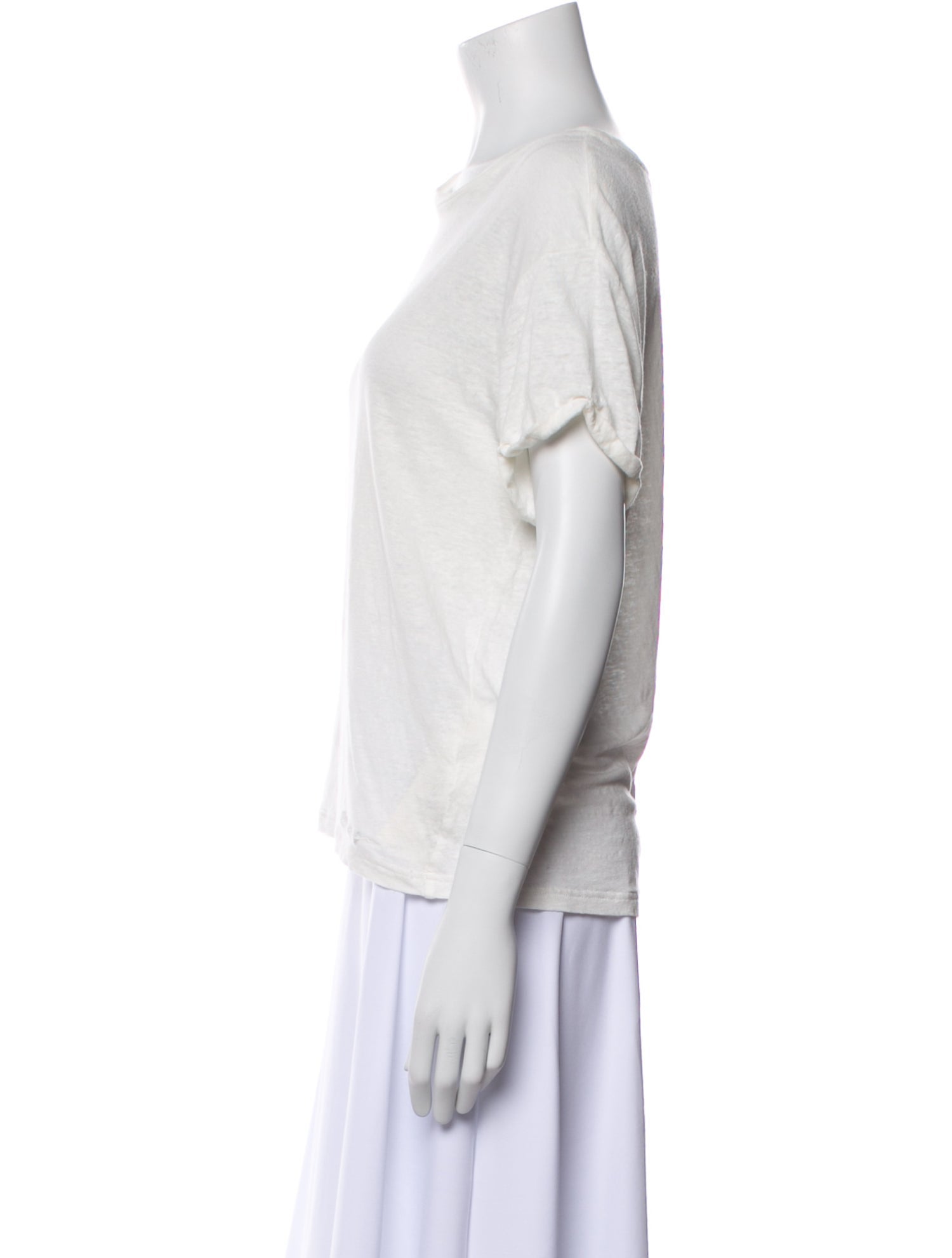 Zimmermann Linen Bateau Neckline T-Shirt