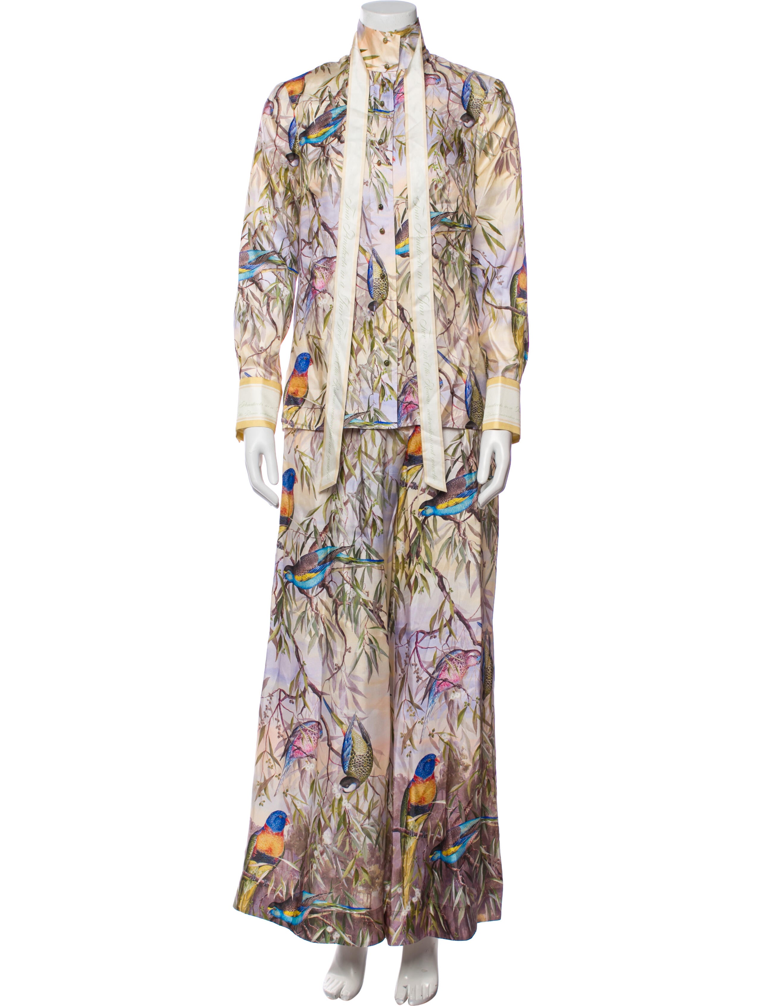 Zimmermann Silk Printed Pant Set w/ Tags