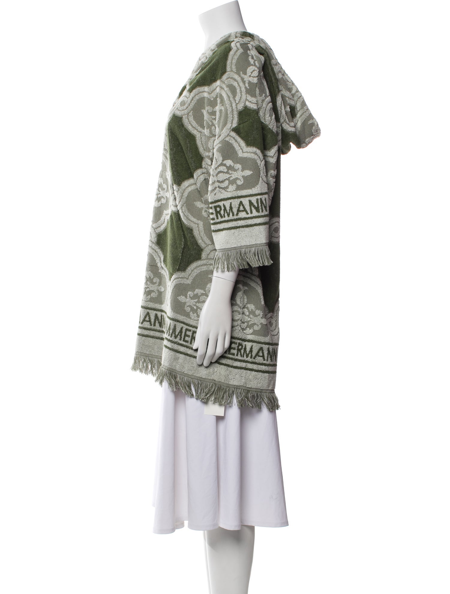 Zimmermann Printed Fringe Trim Accent Nightgown