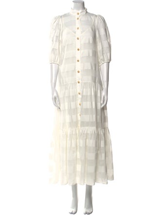Zimmermann Mock Neck Long Dress