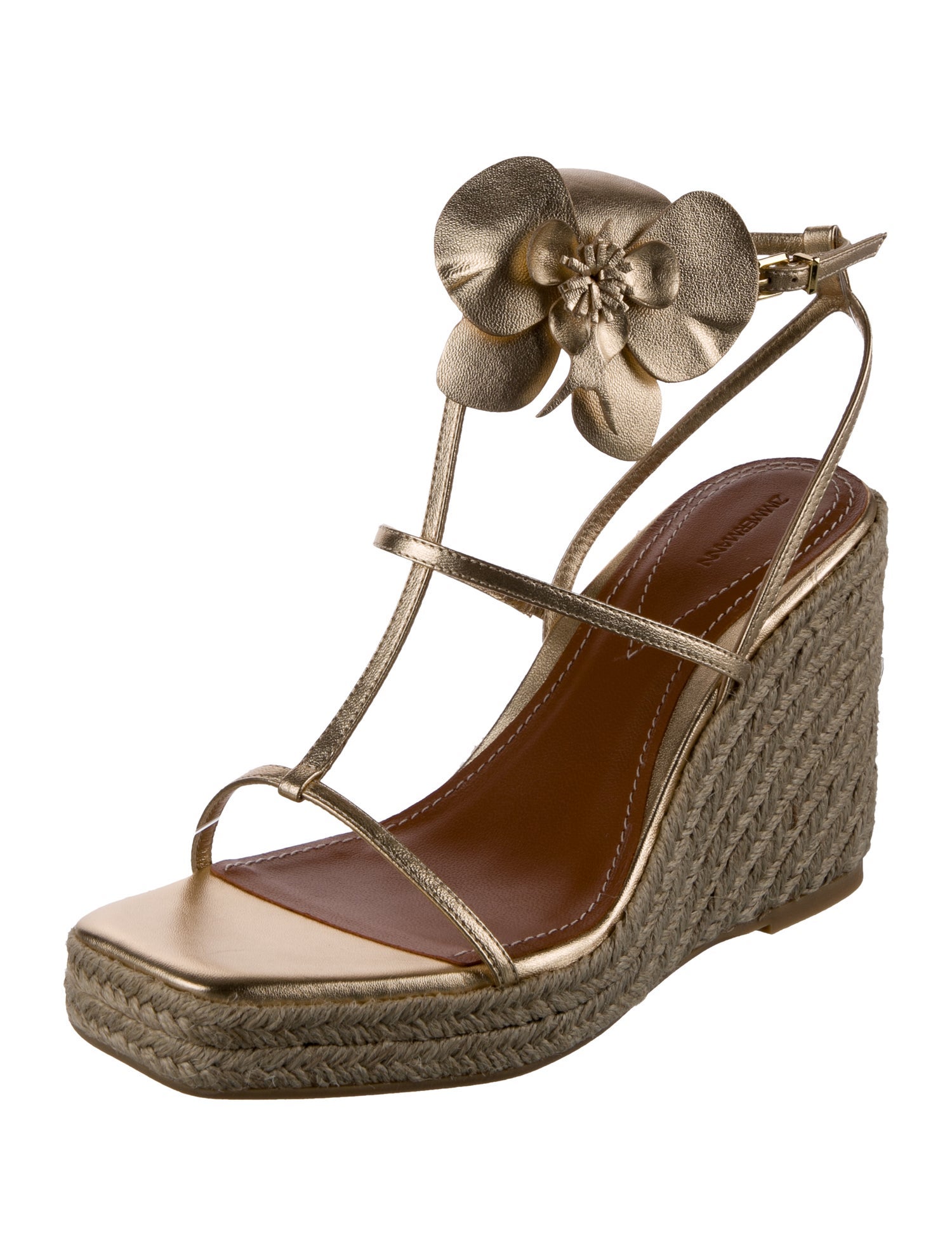 Zimmermann Leather Animal Print Espadrilles w/ Tags