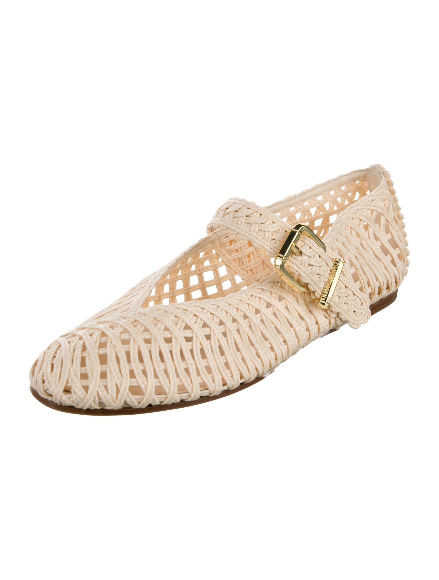 Zimmermann Raffia Mary Jane Flats