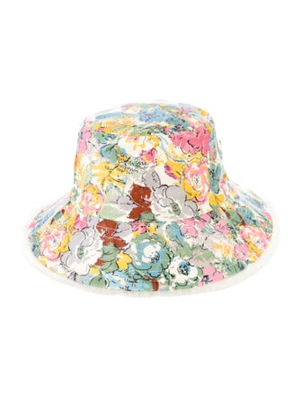 Zimmermann Linen Bucket Hat With Multi-floral Print.