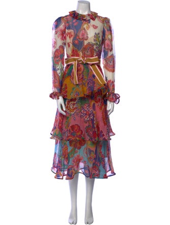 Zimmermann Floral Print Long Dress