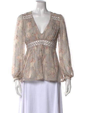 Zimmermann Silk Printed Blouse