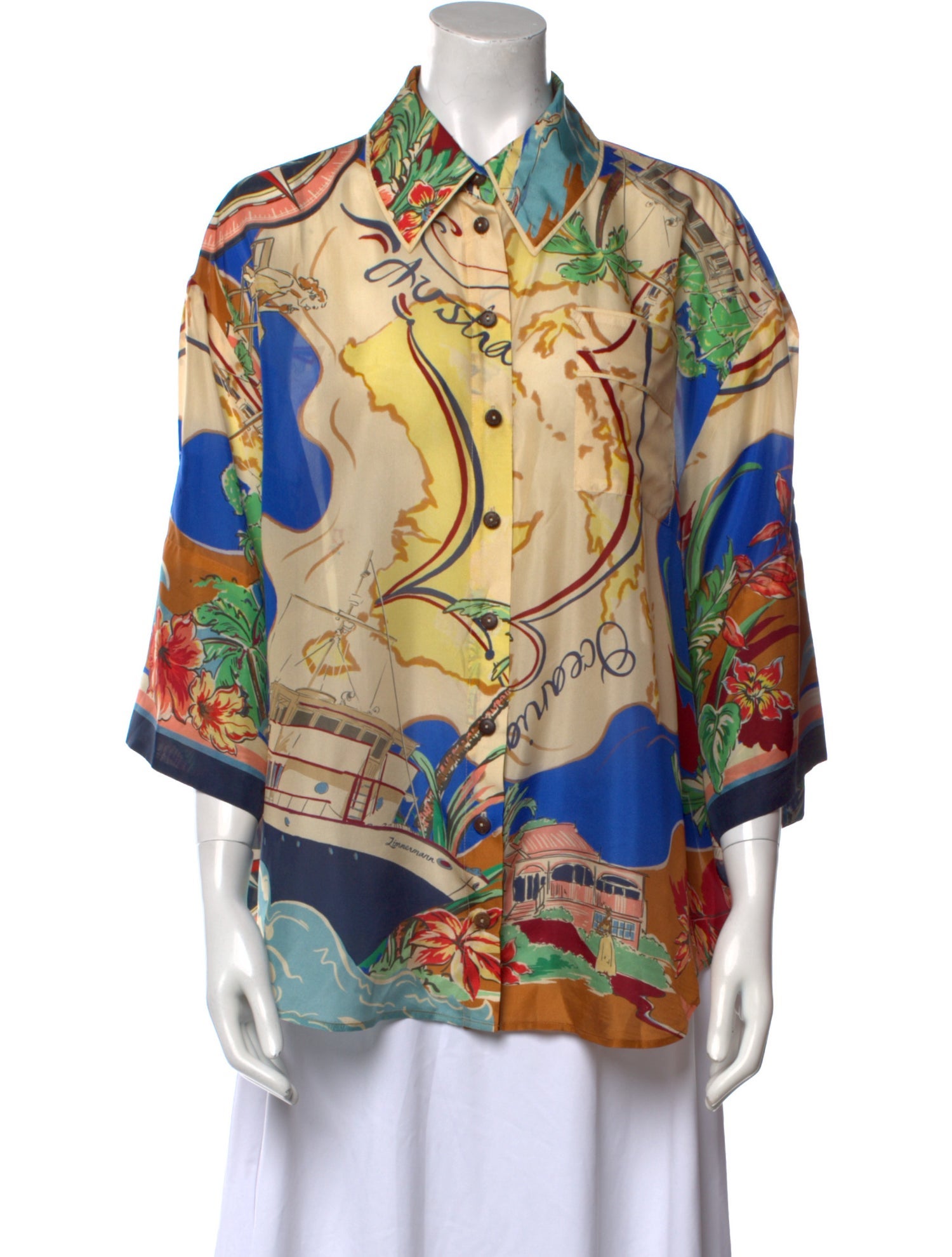 Zimmermann Silk Printed Tunic
