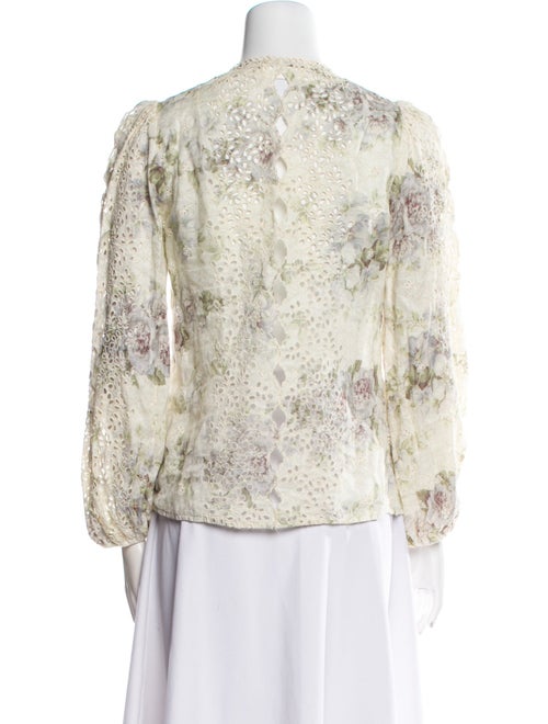 Zimmermann Linen Floral Print Blouse