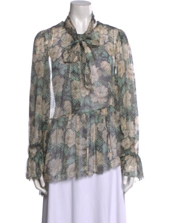 Zimmermann Silk Floral Print Blouse