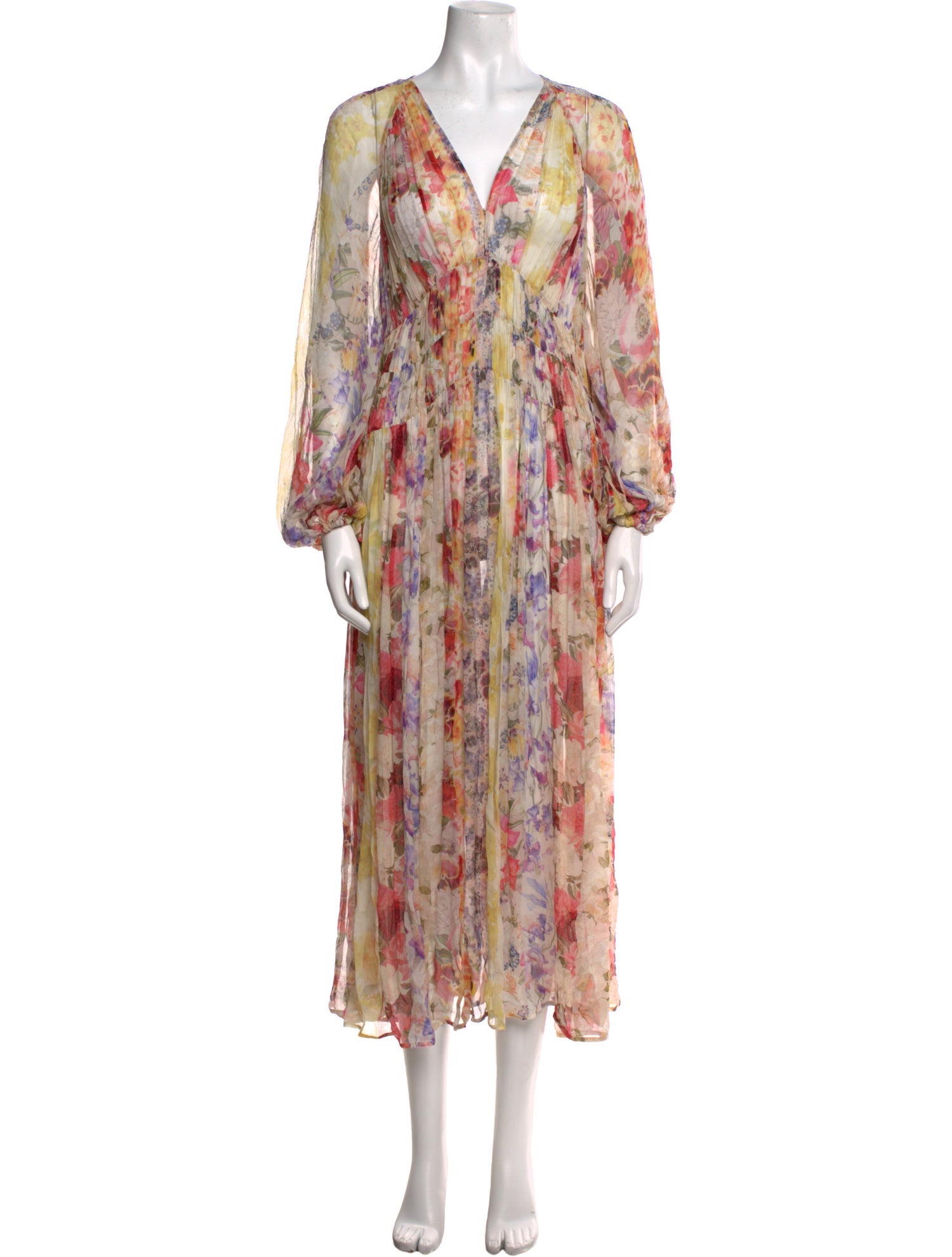 Zimmermann Floral Print Midi Length Dress