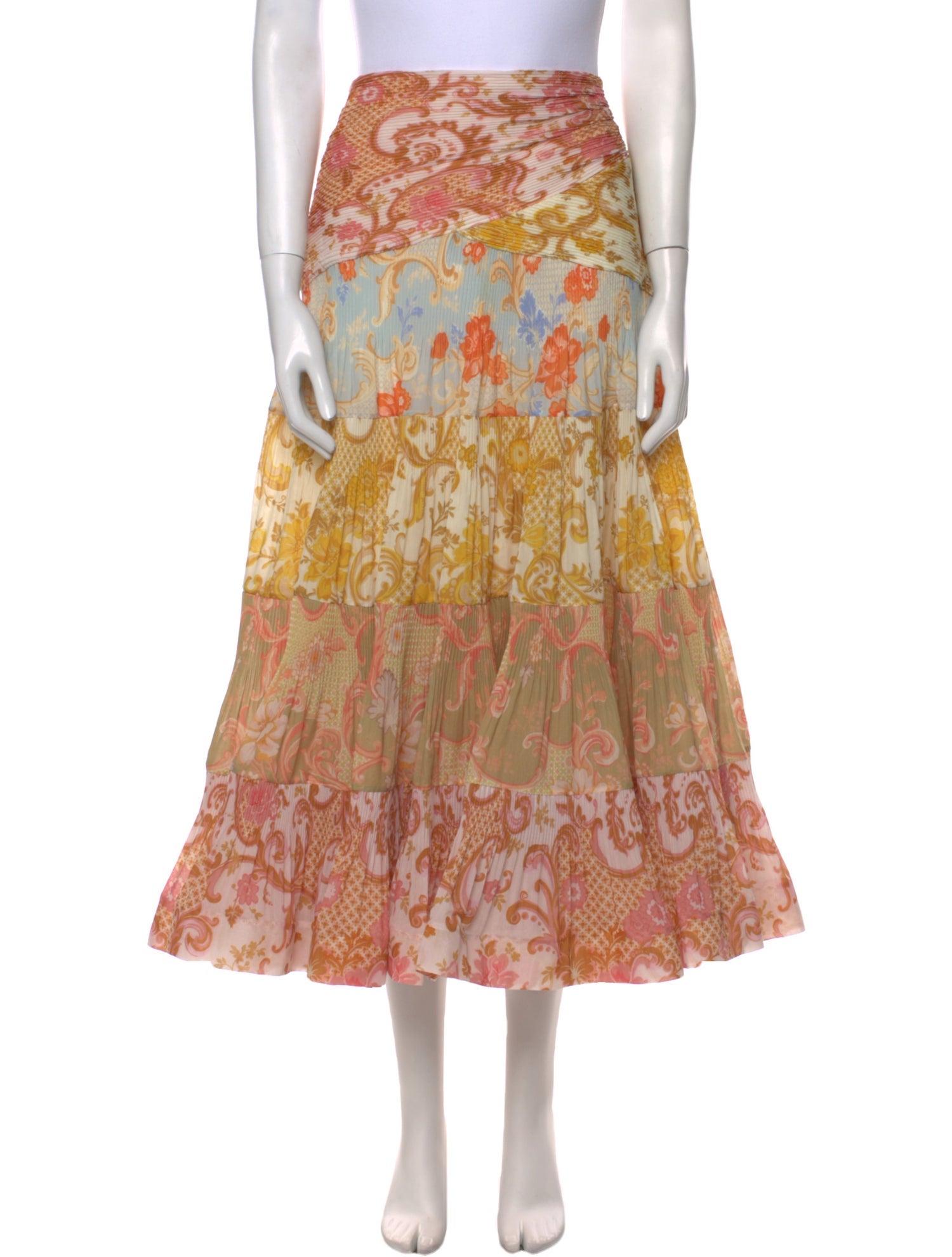 Zimmermann Floral Print Midi Length Skirt