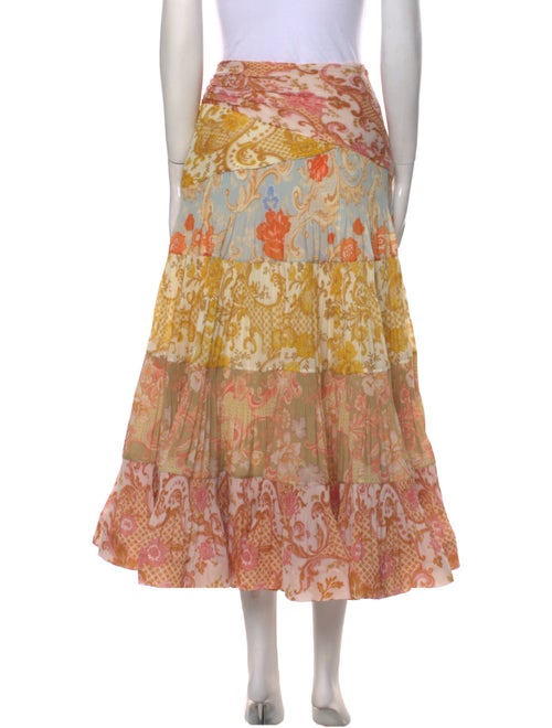 Zimmermann Floral Print Midi Length Skirt