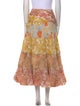 Zimmermann Floral Print Midi Length Skirt