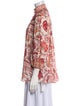 Zimmermann Paisley Print Mock Neck Blouse