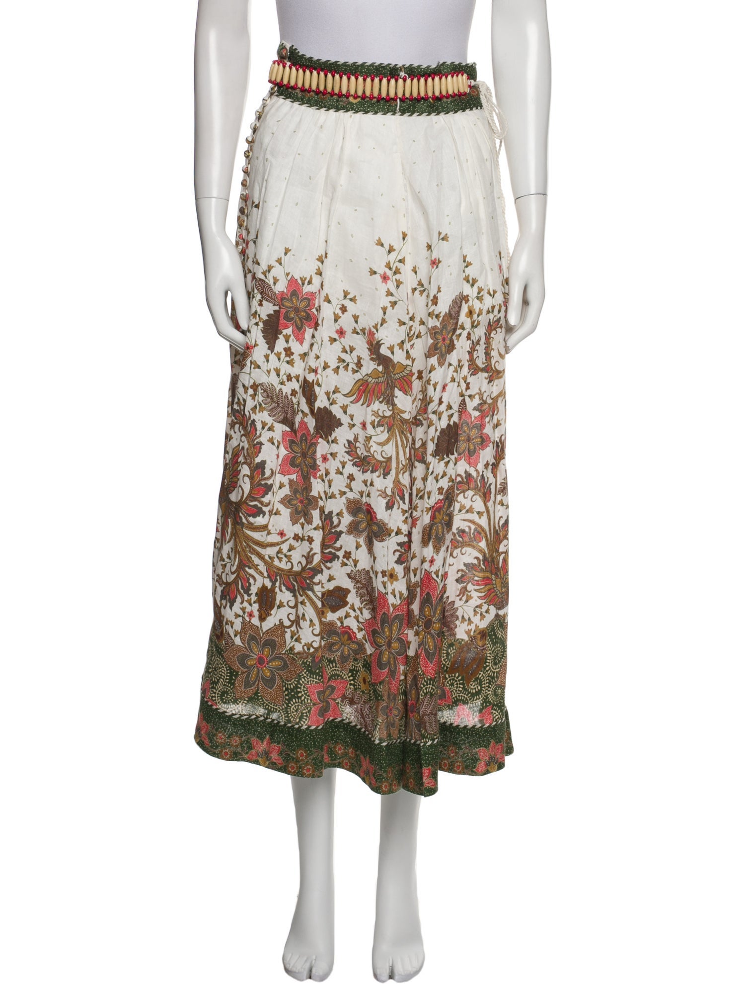 Zimmermann Linen Midi Length Skirt