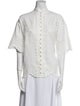 Zimmermann Linen Mock Neck Button-Up Top