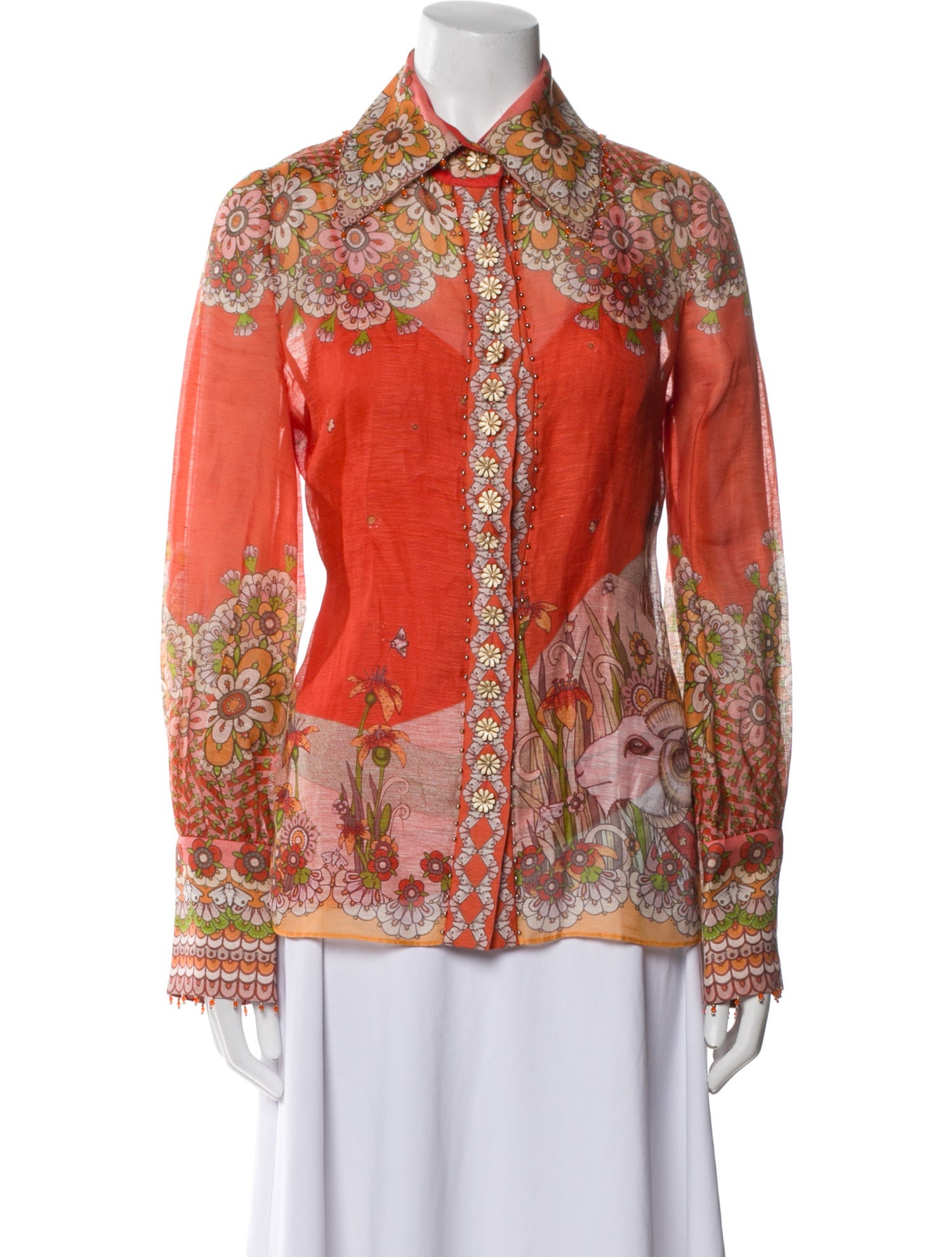 Zimmermann Linen Floral Print Jacket