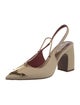 Zimmermann Canvas Chain-Link Accents Slingback Pumps