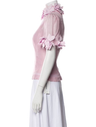 Zimmermann Linen Mock Neck Blouse