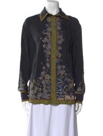 Zimmermann Silk Printed Button-Up Top