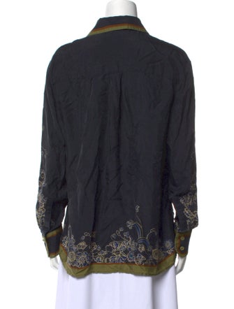 Zimmermann Silk Printed Button-Up Top