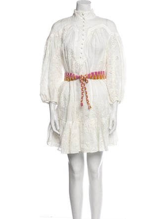 Zimmermann Mock Neck Mini Dress