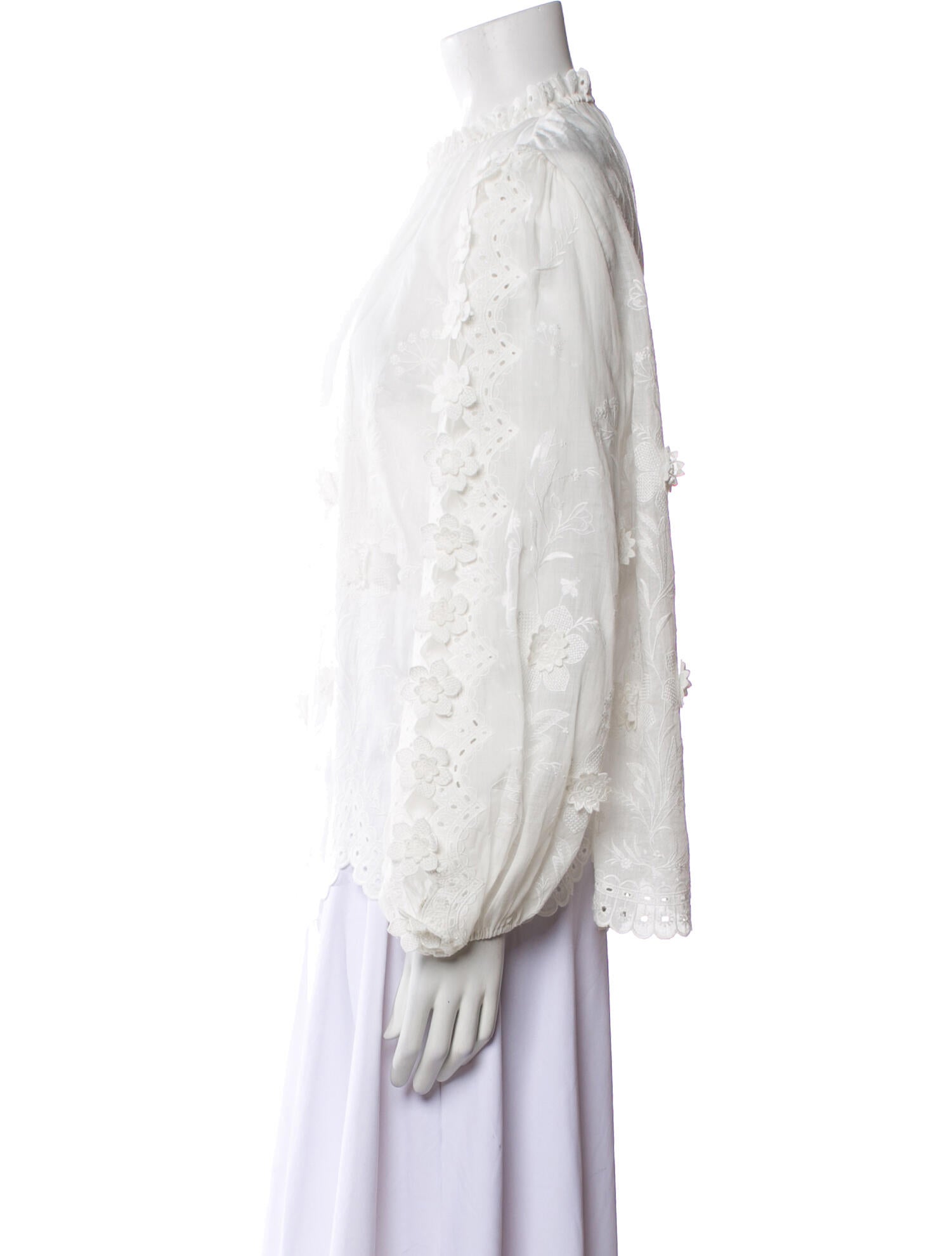 Zimmermann Silk Mock Neck Blouse