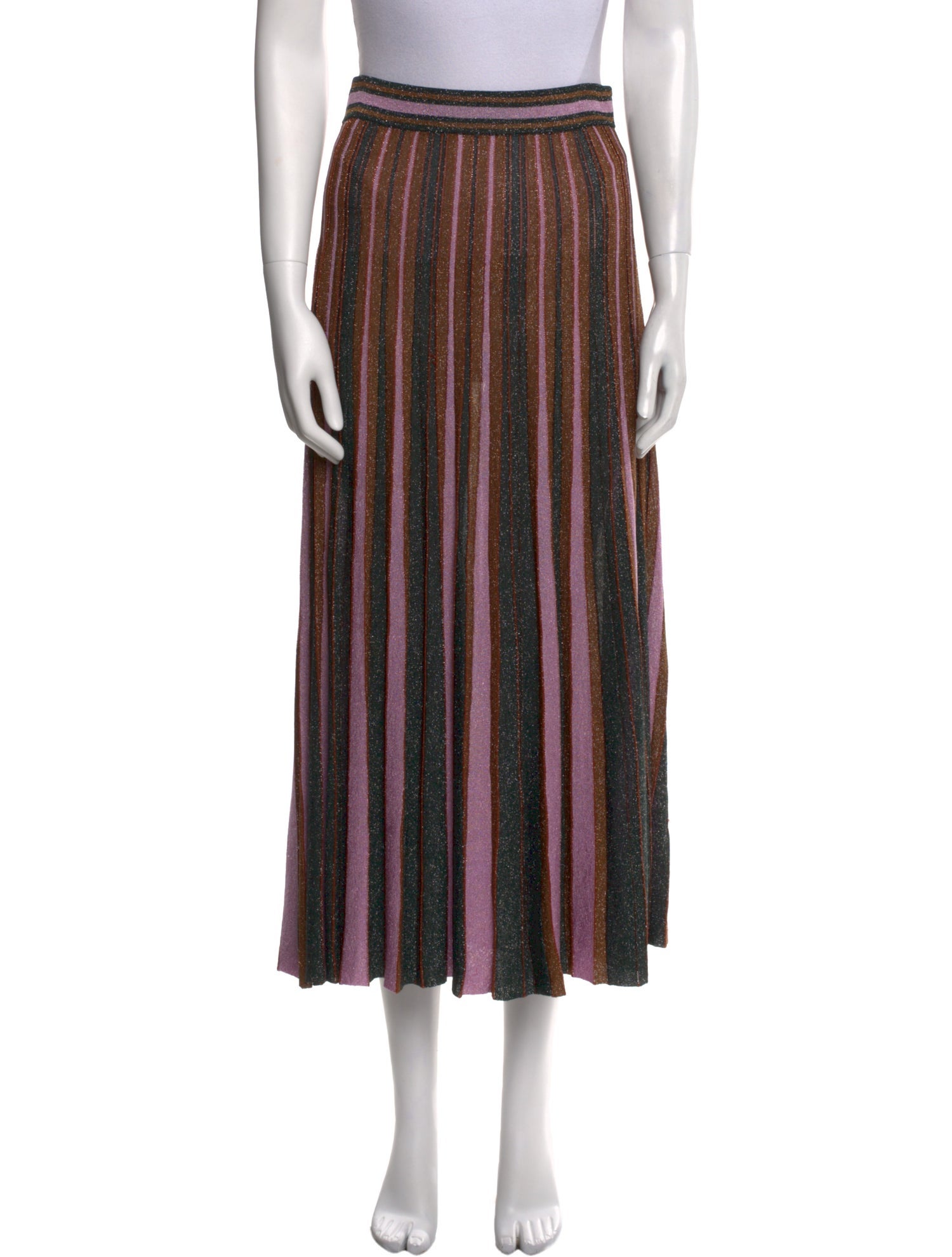 Zimmermann Striped Midi Length Skirt