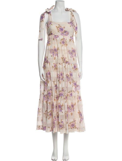 Zimmermann Floral Print Midi Length Dress