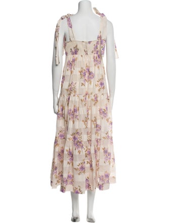 Zimmermann Floral Print Midi Length Dress