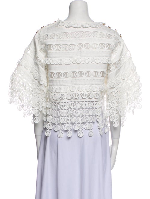 Zimmermann Linen Bateau Neckline Blouse