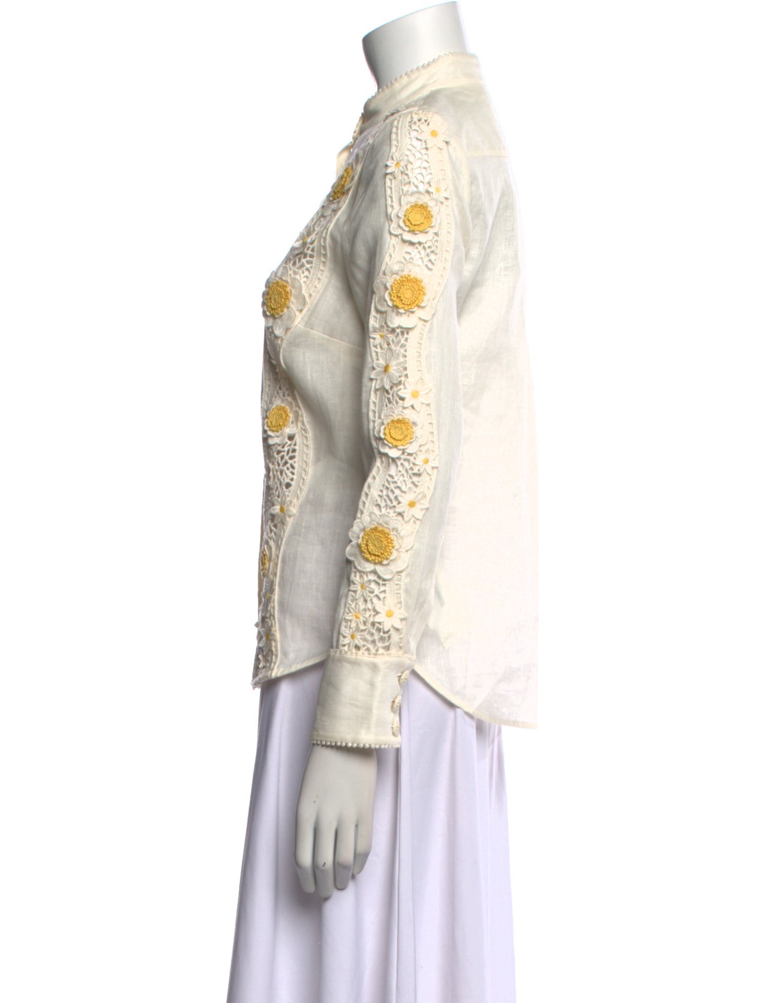 Zimmermann Linen Printed Button-Up Top w/ Tags