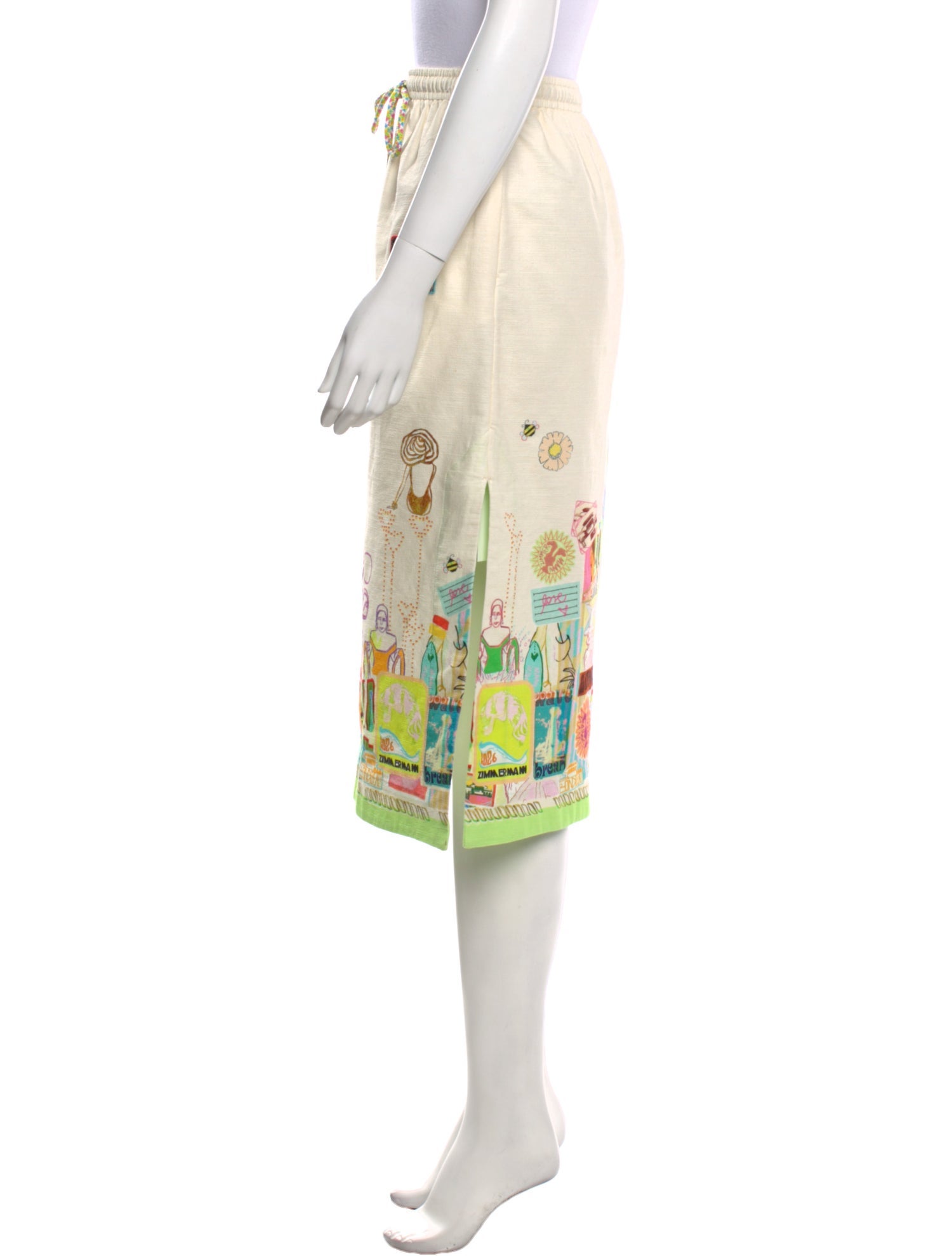 Zimmermann Printed Knee-Length Skirt