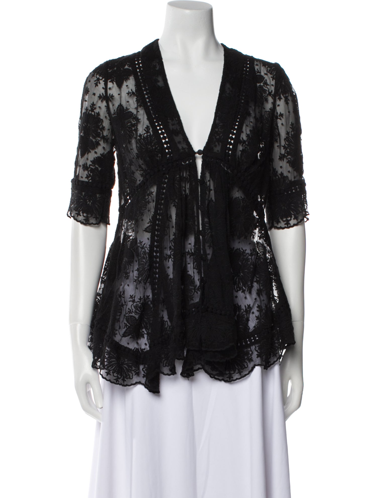 Zimmermann Silk Lace Pattern Blouse