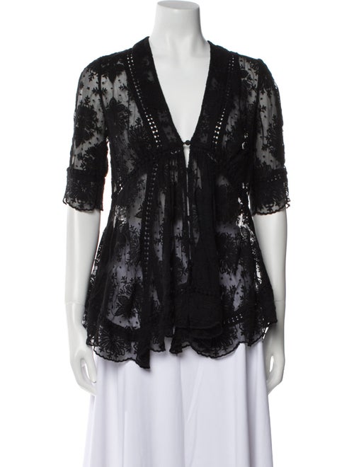 Zimmermann Silk Lace Pattern Blouse