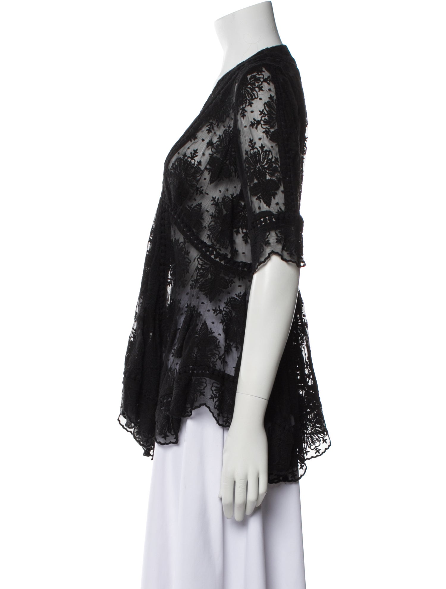 Zimmermann Silk Lace Pattern Blouse