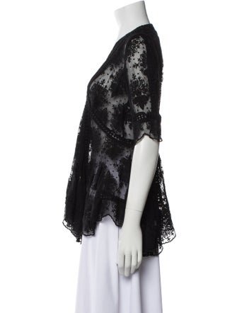 Zimmermann Silk Lace Pattern Blouse