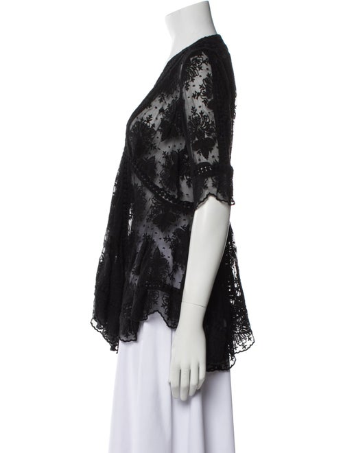 Zimmermann Silk Lace Pattern Blouse